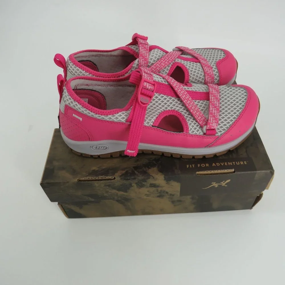 Chaco Odyssey Kids Pink Gray Mesh Water Shoes Size 6 NIB $60